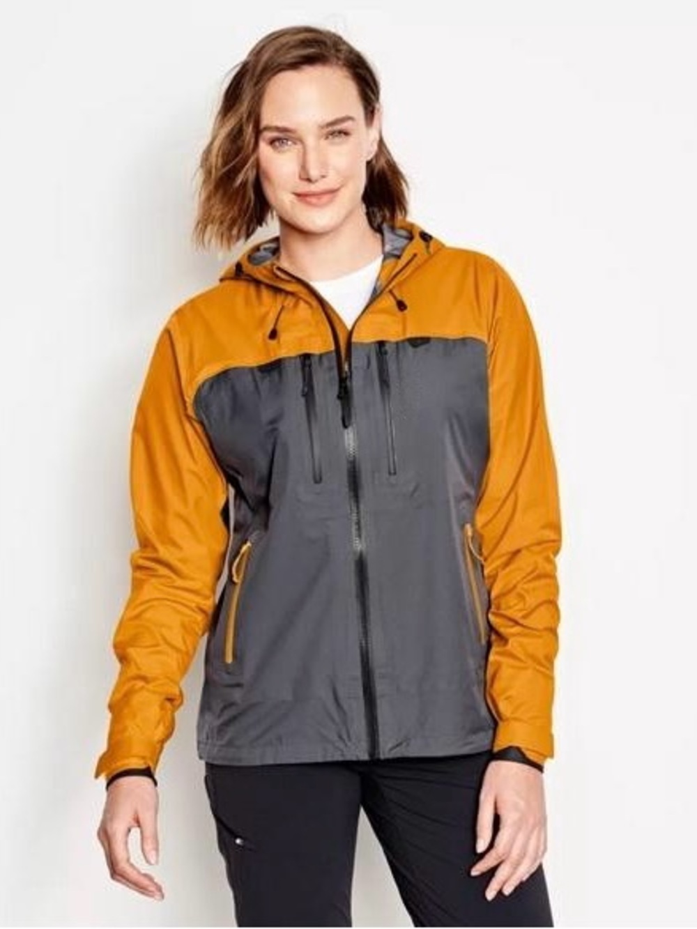Orvis Women's Ultralight Water-Resistant Two-Tone Hooded Jacket NWOT